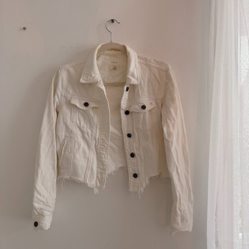 Hidden Frayed Jean Jacket